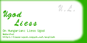 ugod liess business card